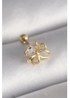 MuI MuI 316L Çelik Gold Renk Zirkon Taş Detaylı Kurdele Model Tragus Piercing