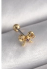 MuI MuI 316L Çelik Gold Renk Zirkon Taşlı Kurdele Tragus Piercing