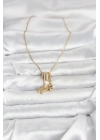 MuI MuI 316L Çelik Gold Zirkon Taşlı Deniz Tema Charmlı Kadın Kolye