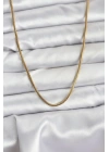 MuI MuI 316L Çelik Zincir Gold Renk 60 cm Yılan Zincir Kadın Kolye