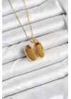 MuI MuI 316L Çelik Zincir Gold Renk Kapaklı Açılabilir Model Kadın Kolye
