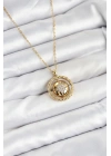 MuI MuI 316L Çelik Zincir Gold Renk Kutup Yıldızı Model Kadın Kolye