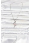 MuI MuI 316L Çelik Zincir Gümüş Renk Flamingo Model Kadın Kolye