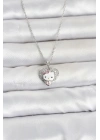 MuI MuI 316L Çelik Zincir Gümüş Renk Kitty Model Kolye