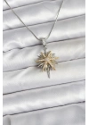 MuI MuI 316L Çelik Zincir Gümüş Renk Kutup Yıldızı Model Kadın Kolye