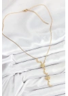 MuI MuI 316L Çelik Zirkon Taşlı Güneş Ve Ay Model Gold Renk Kadın Kolye