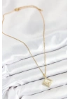 MuI MuI 316L Çelik Zirkon Taşlı Yıldız Model Gold Renk Kadın Kolye