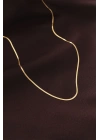 MuI MuI Çelik Gold Renk 60 cm İnce İtalyan Zincir Kolye