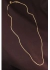 MuI MuI Çelik Gold Renk 60 cm İnce İtalyan Zincir Kolye