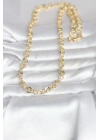 MuI MuI CM 14K Gold Renk Kalın Halka Zincirli 60 cm Kadın Kolye