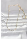 MuI MuI CM 14K Gold Renk Kesme Çubuk Zincir Topçuklu Model 60 cm Kadın Kolye