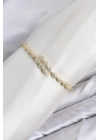 MuI MuI CM Damla Model Zirkon Taşlı VIP Seri Gold Renk Pirinç Kadın Bileklik
