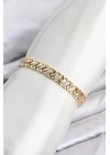 MuI MuI CM Geometrik Model Zirkon Taşlı VIP Seri Gold Renk Pirinç Kadın Bileklik