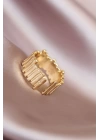 MuI MuI Gold Renk Metal Ayarlamalı Kadın Yüzük