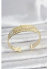 MuI MuI Gold Renk Pirinç Minimal Dorikalı Kadın Bileklik
