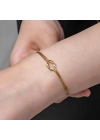 MuI MuI Gümüş Gold Aşk Düğüm Kadın Bileklik
