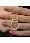 MuI MuI Gümüş Gold Kaplama Çeyrek Altın Takılabilen Kadın Kolye