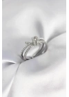 MuI MuI Silberfarbener Damenring mit Perle und Zirkonia-Stein