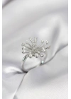 MuI MuI Silberfarbener Löwenzahn-Modell Zirkonia-Damenring