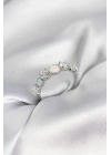 MuI MuI Silberfarbener minimalistischer Damenring mit Zirkonia