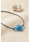 MuI MuI Handmade Bohem Açık Mavi Nazar Kolye