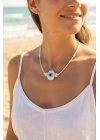 MuI MuI Handmade Bohem Beyaz Nazar Kolye