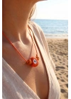 MuI MuI Handmade Bohem Turuncu Nazar Kolye