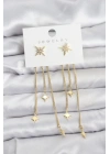 MuI MuI Kutup Yıldızı Model Gold Renk Pirinç Sallantılı Kadın Küpe