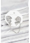 MuI MuI Kutup Yıldızı Model Pirinç Gümüş Renk Zincir Bağlantılı Ear Cuff Küpe Seti
