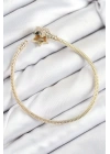MuI MuI Pirinç Charm Zirkon Taşlı Yıldız Model Gold Renk Kadın Bileklik