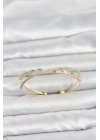 MuI MuI Pirinç Gold Renk Baget Zirkon Taşlı Kadın Bileklik