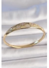 MuI MuI Pirinç Gold Renk Zirkon Taşlı Yıldız İşlemeli Kadın Kelepçe
