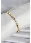 MuI MuI Pirinç Gold Renk Zirkon Taşlı Yıldız Model Kadın Bileklik