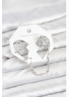 MuI MuI Pirinç Gümüş Renk Yıldız Model Zincir Bağlantılı Ear Cuff Küpe Seti