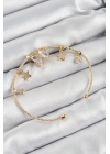 MuI MuI Pirinç Zirkon Taşlı Kelebek Ve Yıldız Model Gold Renk Charm Bileklik