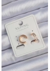 MuI MuI Xuping Rose Renk Zirkon Taş Kaplama Earcuff Küpe