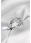 MuI Damenring in Silberfarbe mit Zirkonia-Steinen