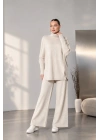 Soft&amp;Cozy Oversize Triko Takım - Kemik