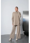 Soft&amp;Cozy Oversize Triko Takım - Vizon