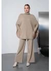 Soft&amp;Cozy Oversize Triko Takım - Vizon
