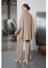 Soft&amp;Cozy Oversize Triko Takım - Vizon