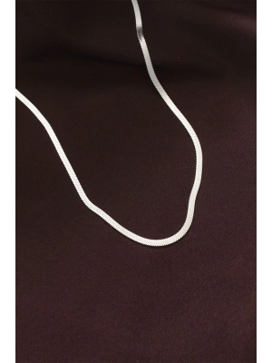 MuI MuI 316L Çelik Gümüş Renk 60 cm İtalyan Zincir Kolye