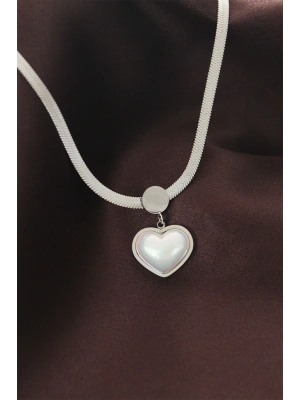 MuI MuI 316L Çelik İtalyan Zincir Kalp Kolye