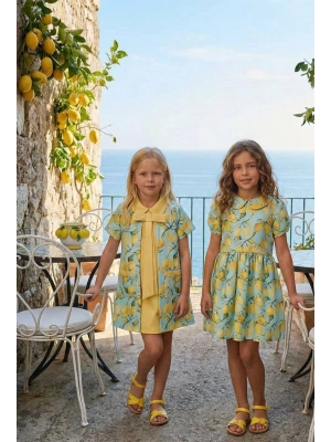 HC-Lemon Patterned Kids Dress