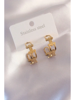 MuI MuI Çelik Gold Renk Tifanny Zincir Model Kadın Küpe