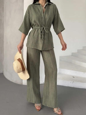 Gömlek Pantolon Takım 2516 - Haki