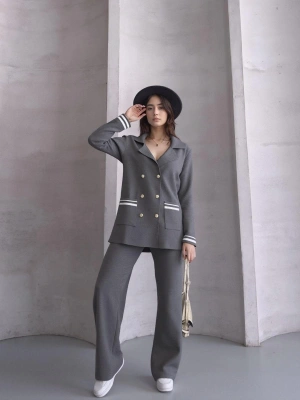 Gömlek Yaka Triko Takım 1566 - Antrasit