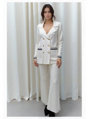 Gömlek Yaka Triko Takım 1566 - Kemik