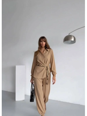 Kuşak Detay Takım - Bej