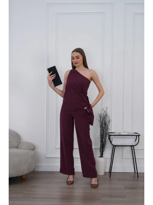 Modal Şallı Takım - Bordo